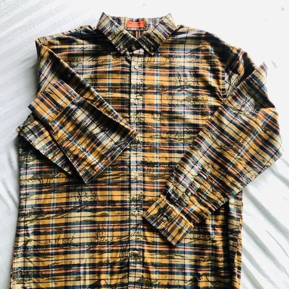 ST. John’s Bay XL Button-Down Long Sleeve Outdoor Print Shirt  M116 - Picture 1 of 3